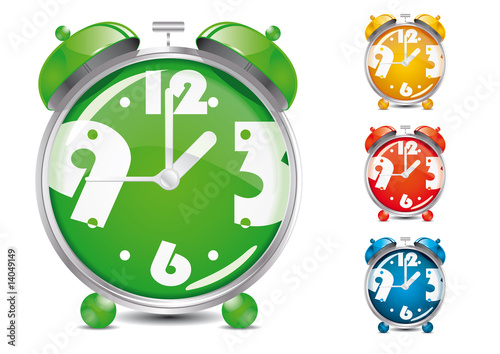 Alarm Clock Illustration (Global Swatches Included)