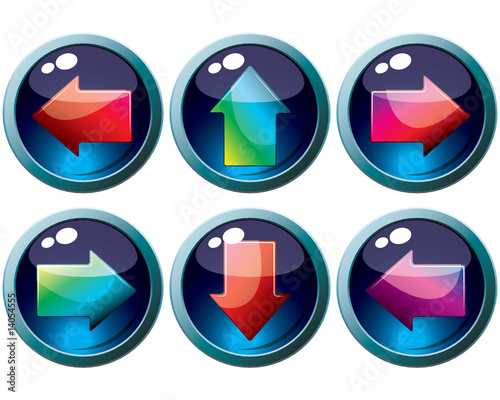 Free Download A set of buttons with arrows. - GFXLoad