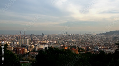 Wallpaper Mural Barcelona skyline at Sunset. Time lapse. Torontodigital.ca