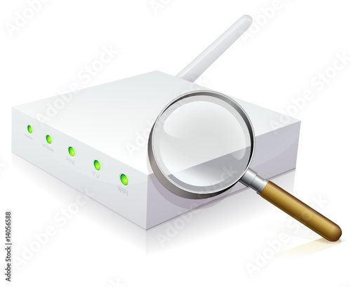 Étude d'un Modem internet et de son antenne wifi (reflet)