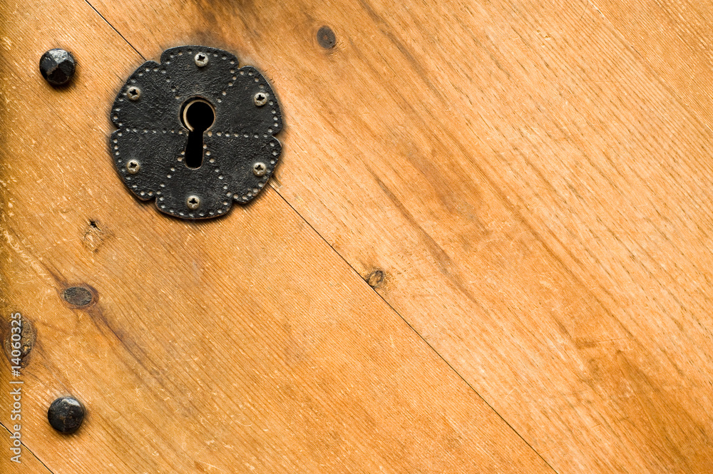 Fototapeta premium Old door keyhole