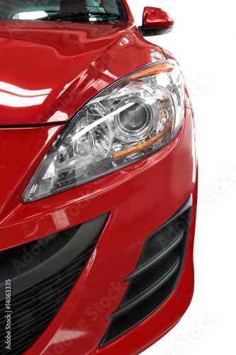 Red Car Detail Half Front