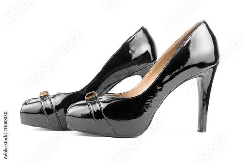 black high heels shoes