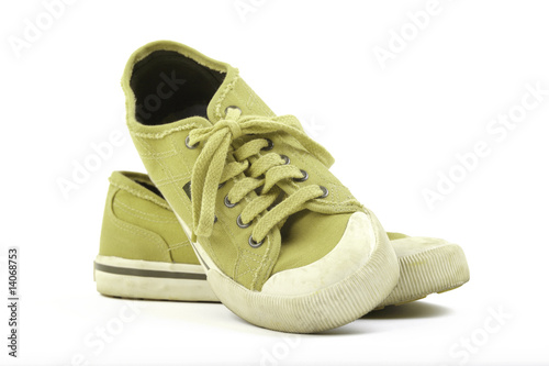 Green sneakers