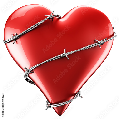 Heart with barbed wire