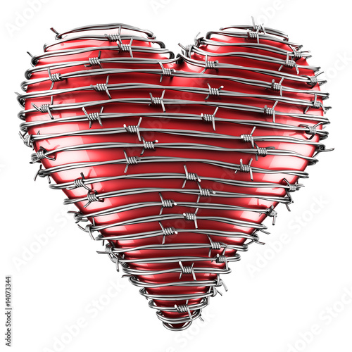 Heart with barbed wire
