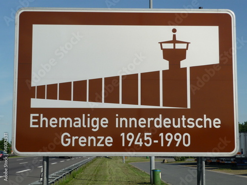 Hinweisschild ehemalige innerdeutsche Grenze