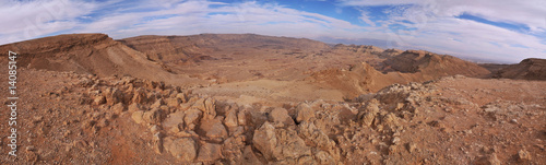 Panoramic View of the crater in south Israel