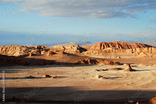 Dusk over desert near San Pedro de Atacama