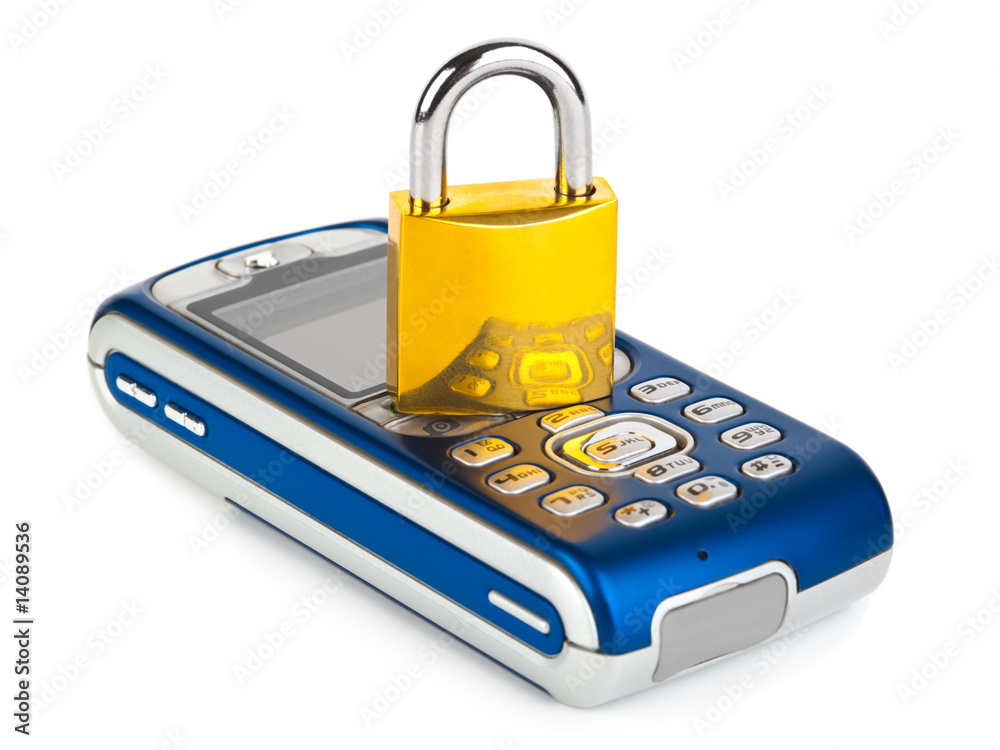 Mobile phone and lock Mobile phone and lock