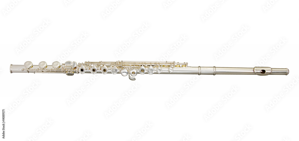 Naklejka premium Soprano Flute on White