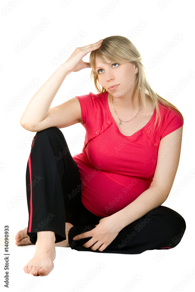 Pregnant thinking woman Pregnant thinking woman