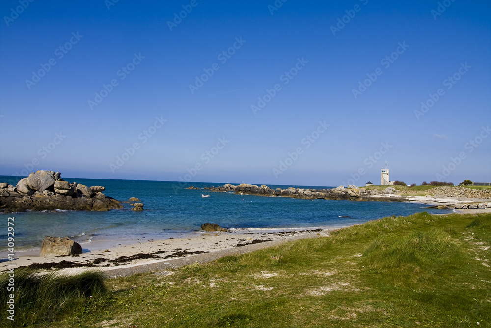 part of coastline in brittany