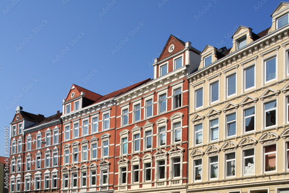 Wohnhaus, Hausfassade, Mietswohnungen,Kiel,Deutschland