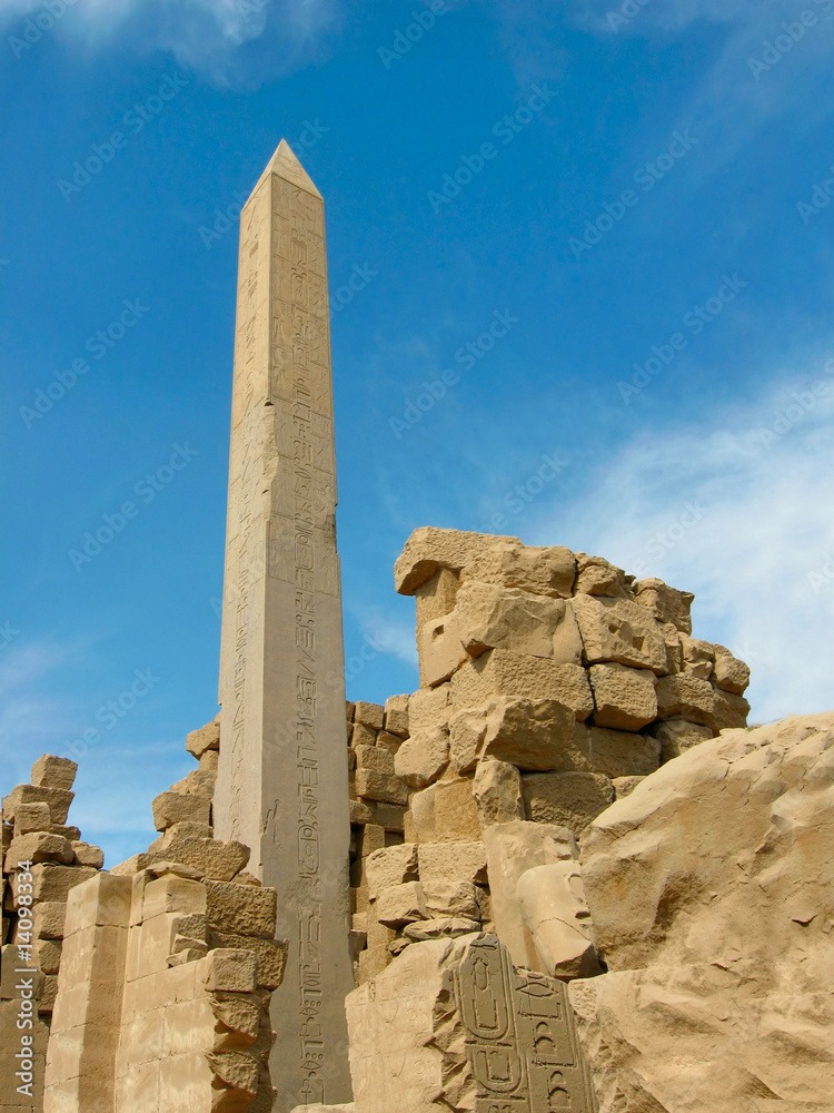 Granite obelisk of queen Hatshepsut in Karnak Temple