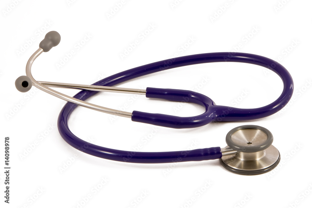 Purple stethoscope isolated on white Purple stethoscope isolated on white