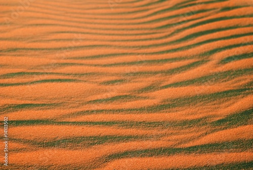 Photography hot sand in the desert at the evening