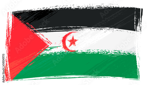 Grunge Western Sahara flag