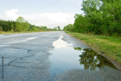 road after a rain