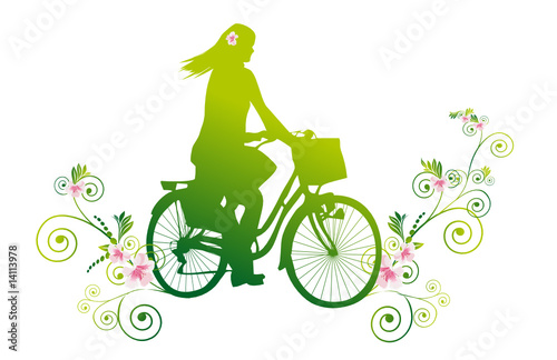 femme à bicyclette