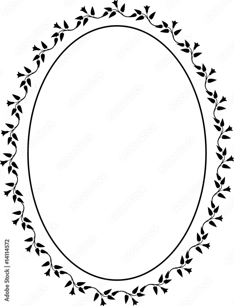 Vector oval decorative frame Adobe Stock