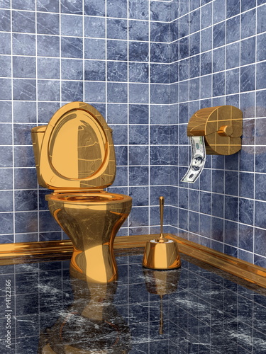 Costly golden toilet