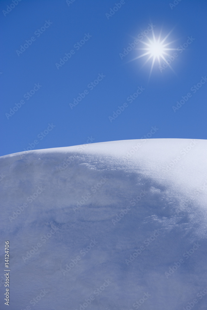 Schneewehe, Oetztal, Tirol, Gegenlicht
