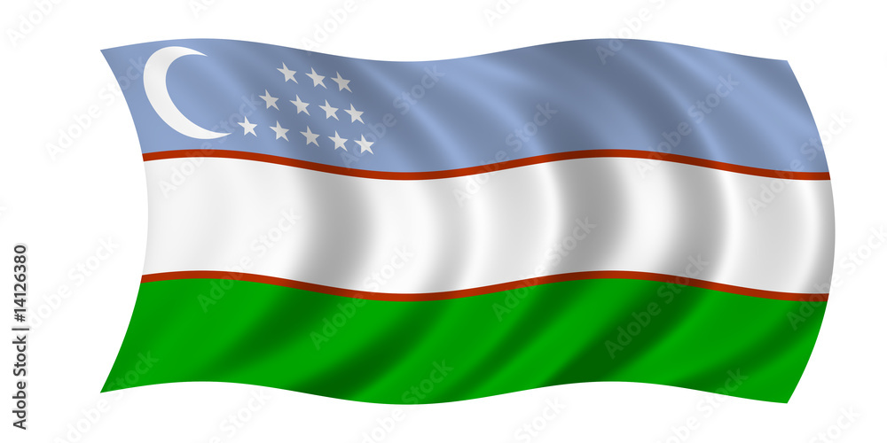 Obraz premium usbekistan fahne flag