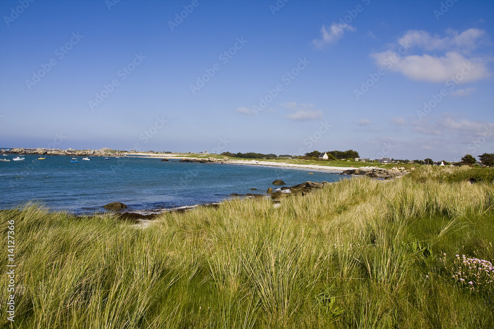 part of coastline in brittany