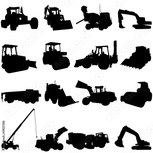 construction machine vector