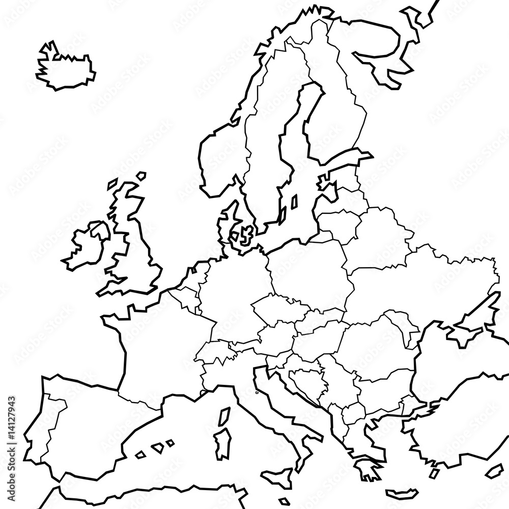 Abstrakte Europakarte Clear Stock Illustration | Adobe Stock