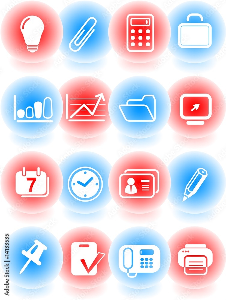 Miscellaneous office vector icons Miscellaneous office vector icons