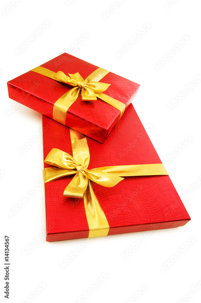 Gift boxes isolated on the white background Gift boxes isolated on the white background