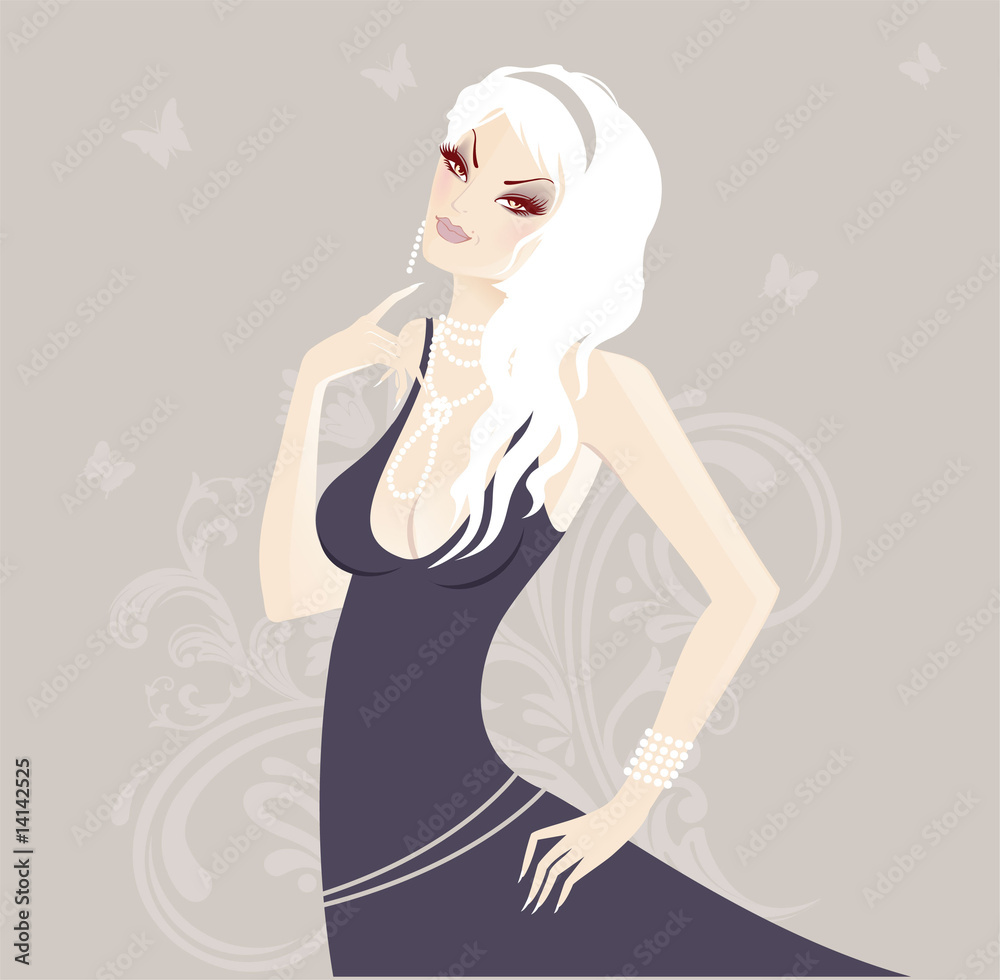 Elegant girl, vector Elegant girl, vector