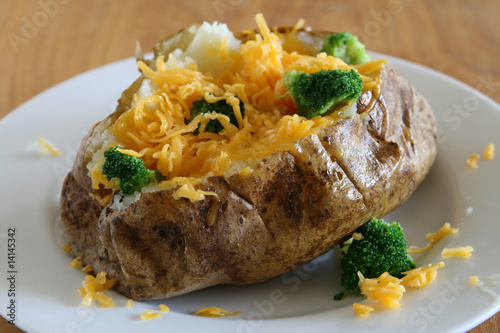 Baked Potato with Cheese and Broccoli