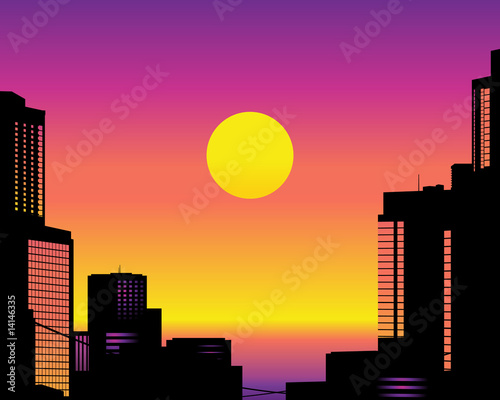 Big City Skyline. Vector Illustration