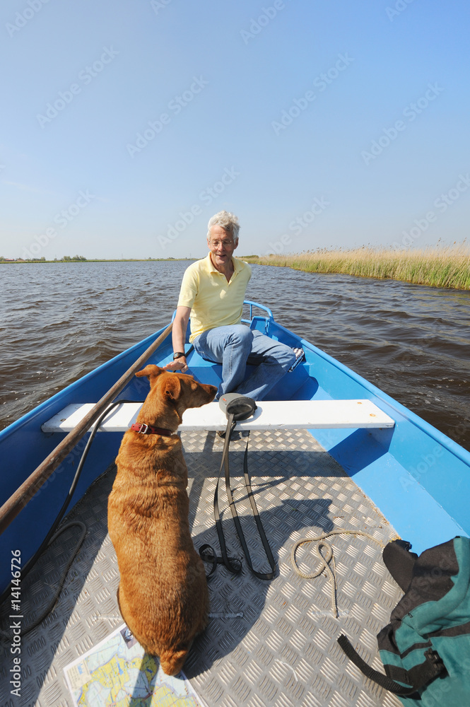 Fotografie With boat in nature