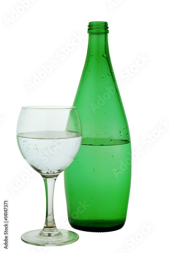 bottle from green glass