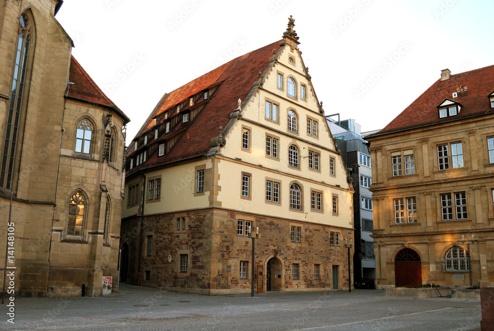Large medieval house in the center of Stuttgart, Germany