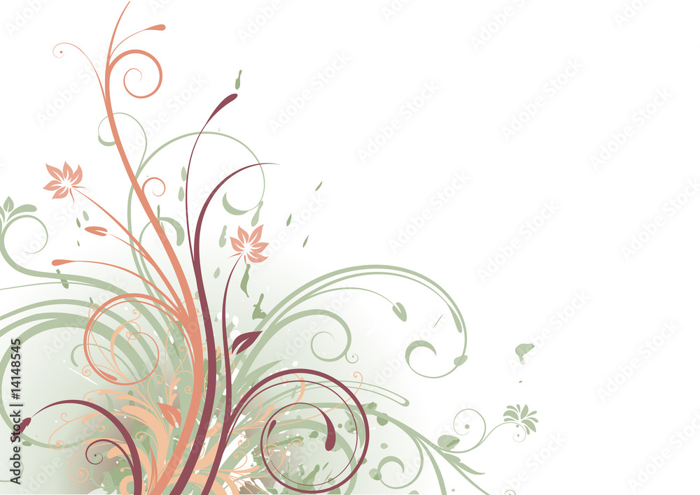 Vector illustration of Grunge Floral Background Vector illustration of Grunge Floral Background