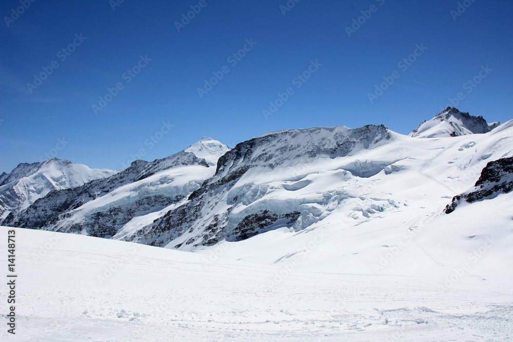Eternal snow on the top of Jungfrau