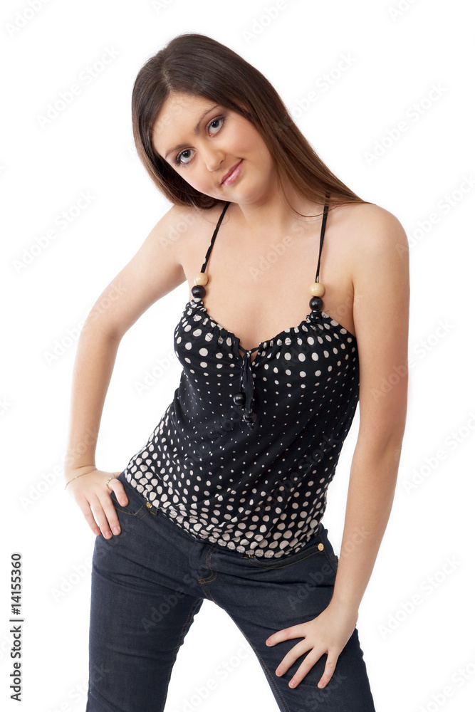 Beautiful young adult posing in studio Beautiful young adult posing in studio
