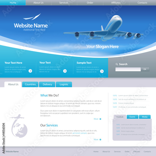 Web site design template 6, vector