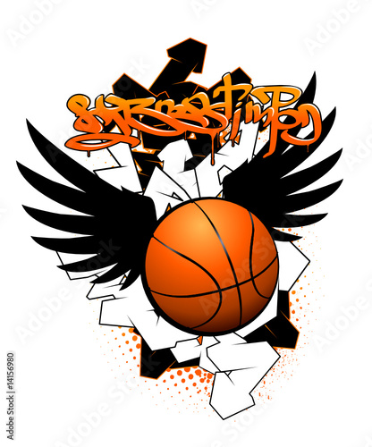 Basketball graffiti image