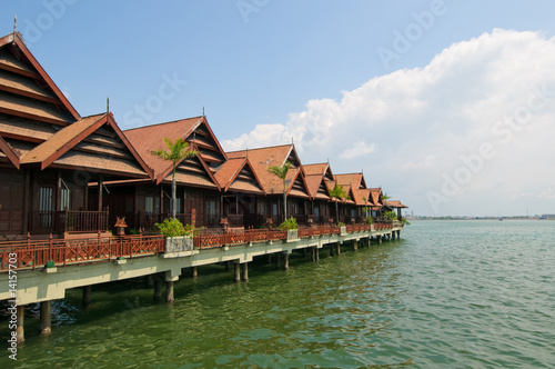 luxury resort by tropical sea