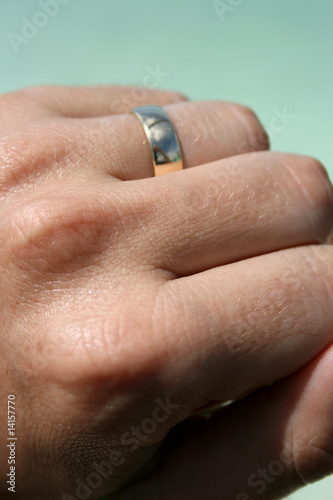 wedding ring on male hand