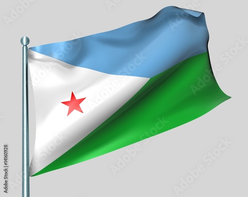 Nationalflagge Dschibouti