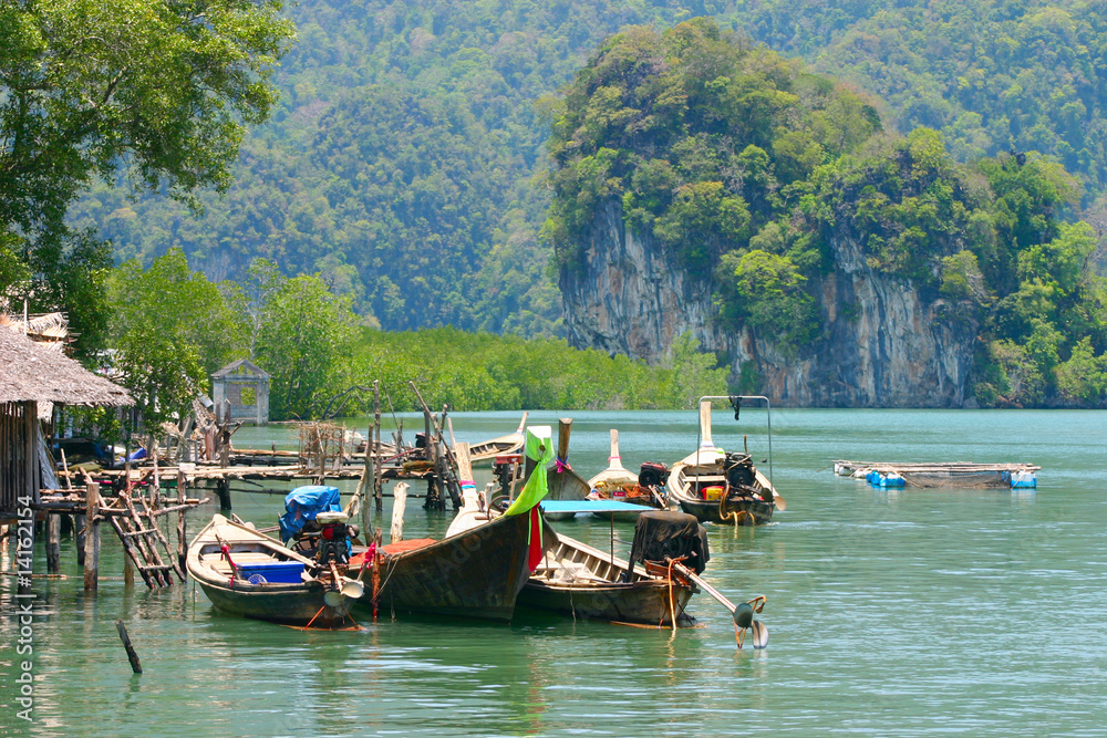 fishing villagein southern Thailand