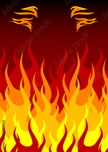 Fire background and banners