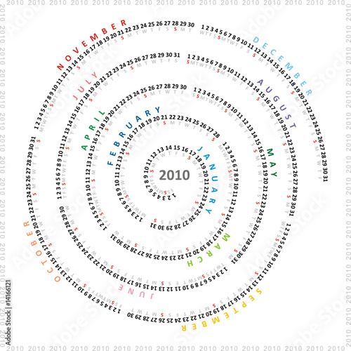 creative swirl calendar 2010